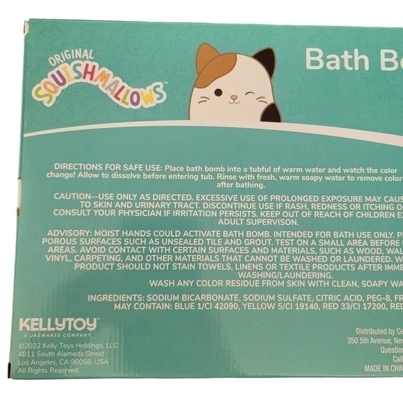 🛑 2 / $40 Sale! Squishmallow Bath Bomb Set (8 Count) with Surprise Charms NWT - Picture 8 of 8